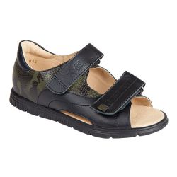 TW-137 (цв.11-черный комбинир.) Туфли (откр.нос,натур.кожа)