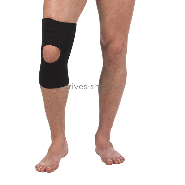 Бандаж на коленный сустав со спиральными ребрами жесткости неопреновый Т-8504  Trives