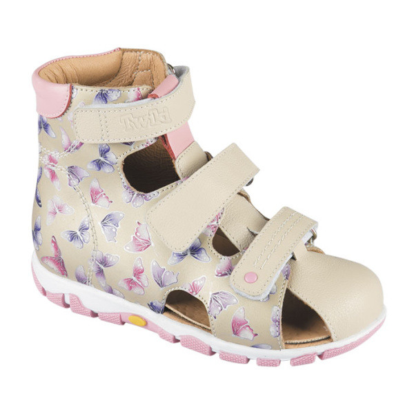 Высокие ортопедические сандалеты с закрытым носком TW-272-11  Twiki